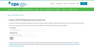 
                            9. Verify Firm - firms.cpaalberta.ca