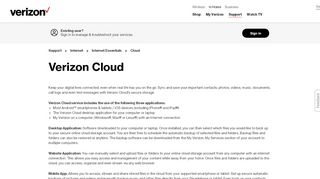 
                            6. Verizon Cloud | Internet Support