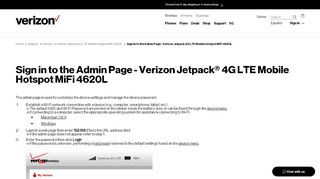 
                            2. Verizon Jetpack® 4G LTE Mobile Hotspot MiFi 4620L