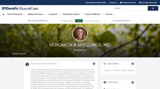 
                            6. Veronica A Spellings MD - Find a Doctor | St. David's HealthCare