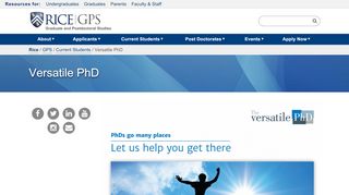 
                            6. Versatile PhD | Graduate and Postdoctoral Studies | Rice University