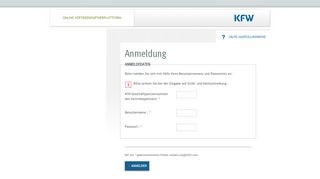 
                            6. Vertriebspartner Login - onlinekreditportal.kfw.de