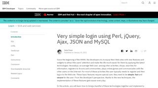 
                            11. Very simple login using Perl, jQuery, Ajax, JSON and MySQL