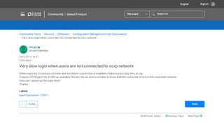 
                            4. Very slow login when users are not connected to corp network ...