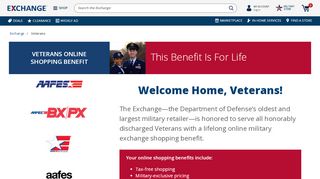 
                            2. Veterans Online Shopping Benefits | Shop the Exchange