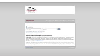 
                            4. VetStreet VetPortal - Login