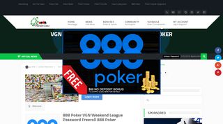 
                            7. VGN Weekend League Password 888 Poker - VGN Poker