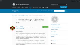 
                            4. vi story advertising; Google AdSense ads | WordPress.org