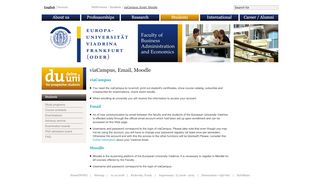 
                            2. viaCampus, Email, Moodle • Faculty of Business ...