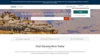 
                            8. Viator Travel Agents – Earn commission on tours & activities