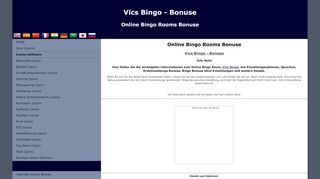 
                            9. Vics Bingo / 30,- Free no Deposit Bingo Bonus