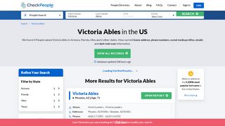 
                            8. Victoria Ables | Phone, Address, Email and More (4 Records ...