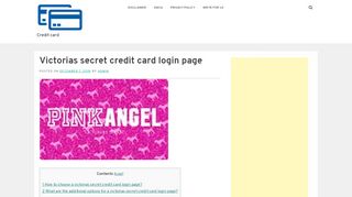 
                            4. Victorias secret credit card login page - Credit card