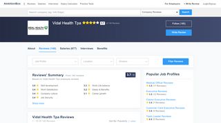 
                            10. Vidal Health Tpa Reviews by Employees | …