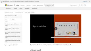
                            7. Vídeo: Iniciar sesión en Office - Office 365