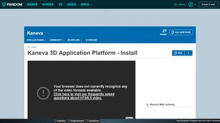 
                            6. Video - Kaneva 3D Application Platform - Install | Kaneva ...