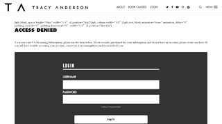 
                            2. Video Login - Tracy Anderson