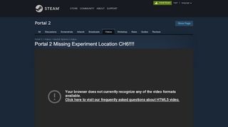 
                            7. Video :: Portal 2 Missing Experiment Location ... - Steam Community