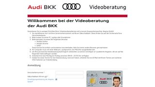 
                            8. Videoberatung der Audi BKK