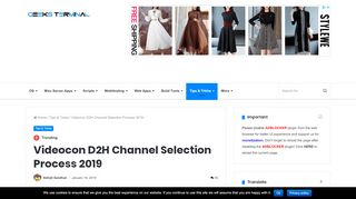 
                            9. Videocon D2H Channel Selection Process 2019