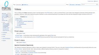
                            8. Videos - Portal Wiki