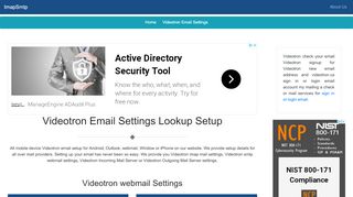 
                            7. Videotron Email Settings | Videotron Webmail | videotron ...