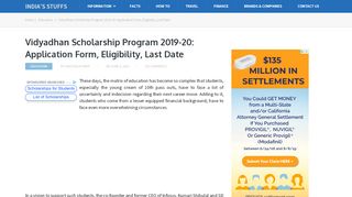 
                            7. Vidyadhan Scholarship Program 2019-20: Application Form ...