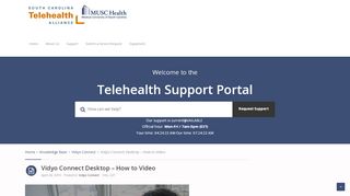 
                            8. Vidyo Connect Desktop – How to Video | Telehealth Technology Support