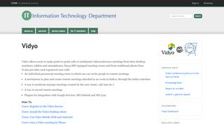 
                            4. Vidyo | IT Department