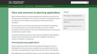 
                            8. View and comment on planning applications | Nottinghamshire County ...