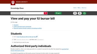 
                            1. View and pay your IU bursar bill