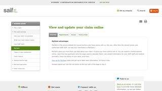 
                            3. View and update your claim online - SAIF