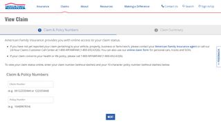 
                            9. View Claim - Login - American Family Insurance