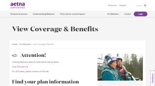 
                            4. View Coverage & Benefits | Aetna Coventry Medicare