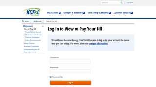 
                            2. View or Pay Bill - Home - KCP&L