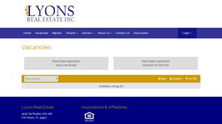 
                            1. View our available rentals at Lyons Real Estate in Florida!