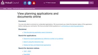 
                            8. View planning applications and documents online