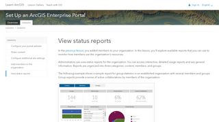 
                            3. View status reports—Set Up an ArcGIS Enterprise Portal | ArcGIS