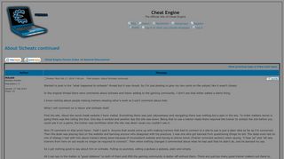 
                            2. View topic - About Sicheats continued - Cheat Engine