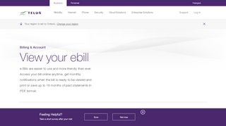 
                            2. View your ebill | Help | TELUS Business