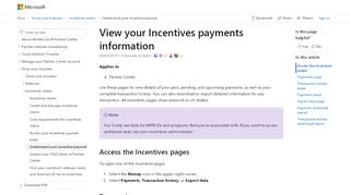 
                            3. View your Incentives payments information - Partner Center ...