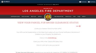 
                            3. View your Parcel for Brush Clearance Status | Los Angeles Fire ...