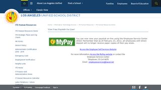 
                            7. View Your Paystub On-Line! - Los Angeles Unified School District