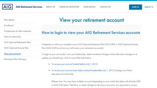 
                            3. View your retirement account - VALIC