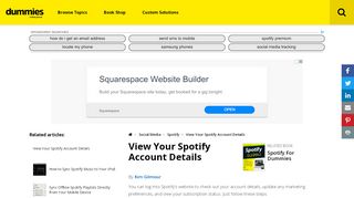 
                            11. View Your Spotify Account Details - dummies