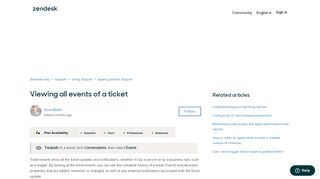 
                            6. Viewing all events of a ticket – Zendesk help