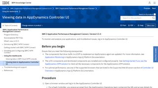 
                            4. Viewing data in AppDynamics Controller UI - IBM