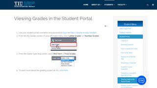 
                            6. Viewing Grades in the Student Portal - VIU: IT Department - Virginia ...