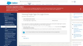 
                            4. Viewing Single Sign-On Login Errors - Salesforce Login