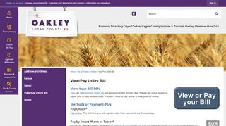 
                            6. View/Pay Utility Bill | Oakley, KS